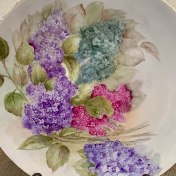 Vintage Hand Painted Holiday Germany China V Plate 10” - Picture 8 of 10